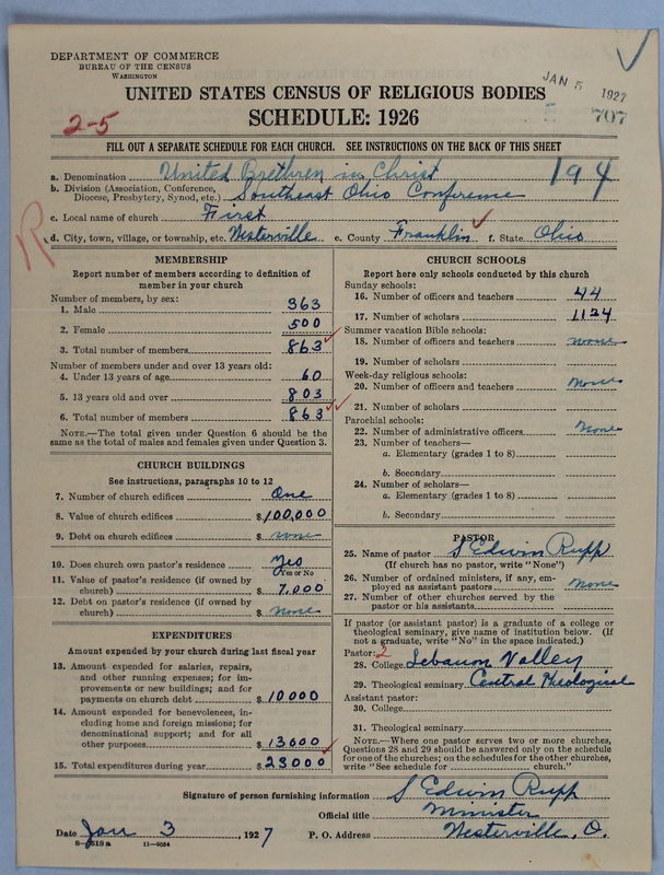 Scan of Church of the United Brethren in Christ: 707