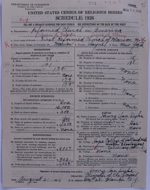 Scan of Reformed Church in America: 274