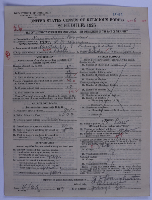 Scan of Primitive Baptists: 1064