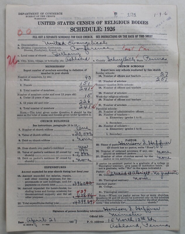 Scan of Evangelical Congregational Church: 121