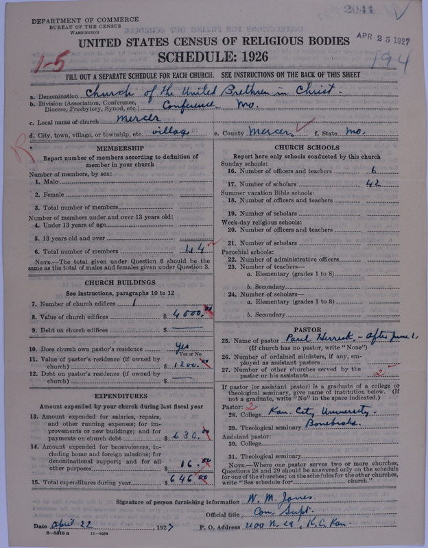 Scan of Church of the United Brethren in Christ: 2041