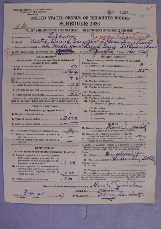 Scan of United Danish Evangelical Lutheran Church in America: 128