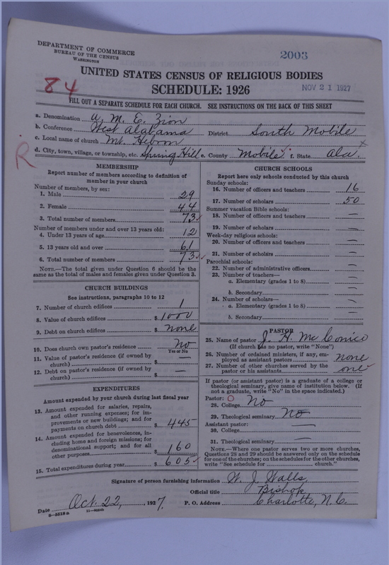 Scan of African Methodist Episcopal Zion Church: 2003