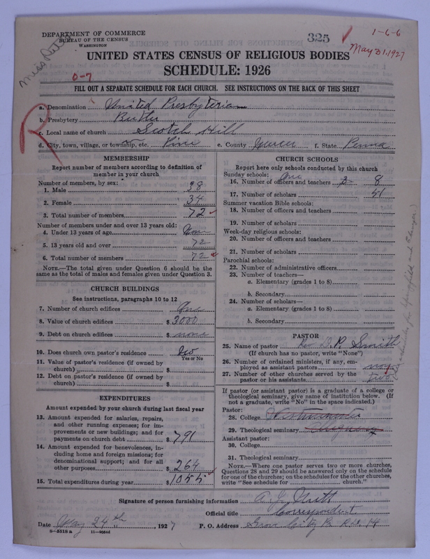 Scan of United Presbyterian Church of North America: 325