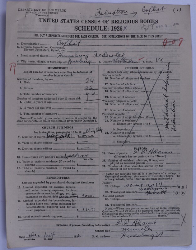 Scan of Federated Churches: 49