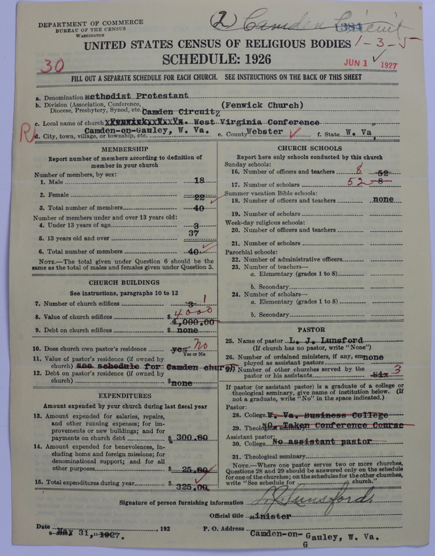 Scan of Methodist Protestant Church: 1384