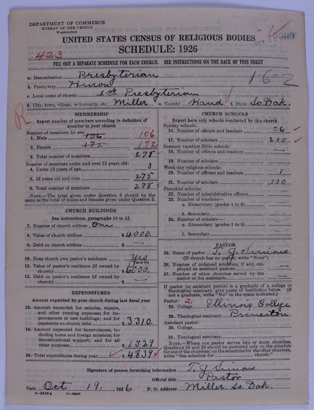 Scan of Presbyterian Church in the United States of America: 5599