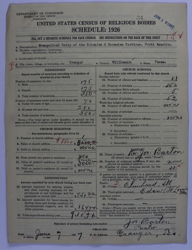 Scan of Evangelical Unity of Bohemian and Moravian Brethren in North America: 34