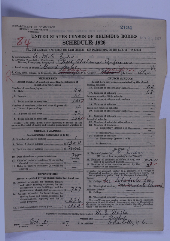 Scan of African Methodist Episcopal Zion Church: 2124