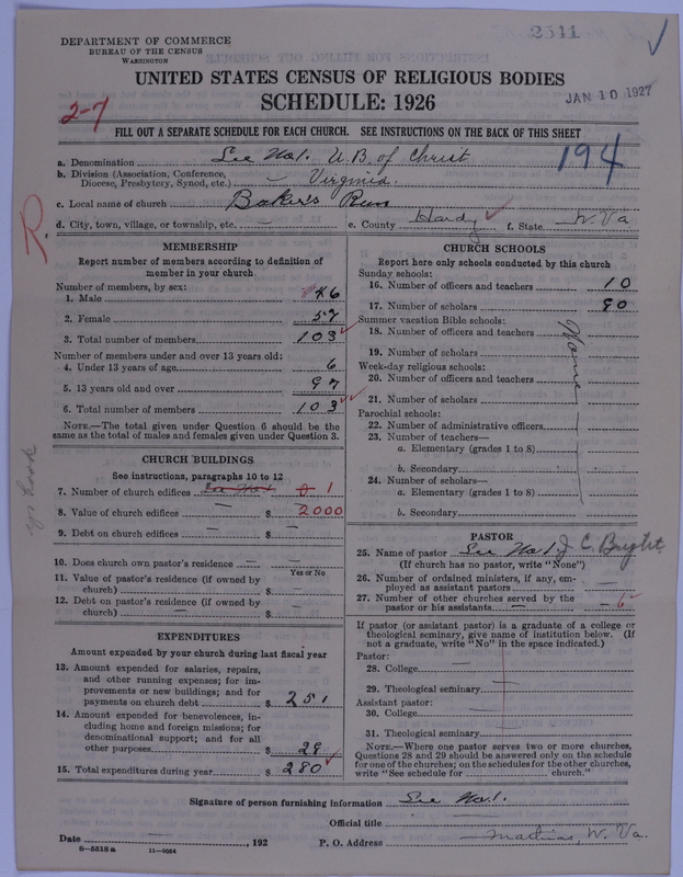 Scan of Church of the United Brethren in Christ: 2541