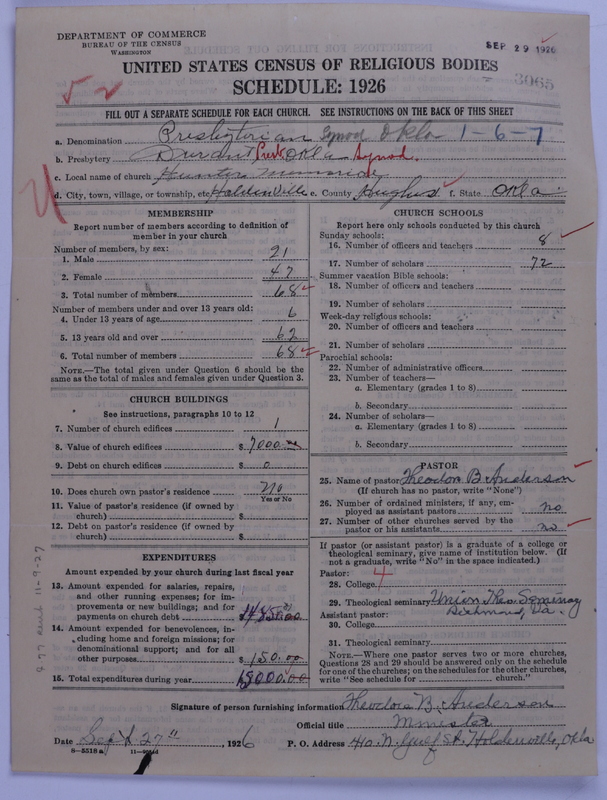 Scan of Presbyterian Church in the United States: 3065
