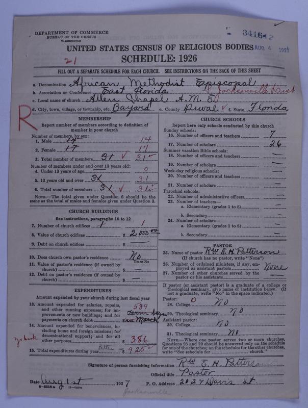 Scan of African Methodist Episcopal Church: 3416