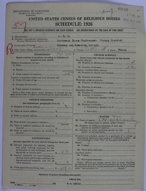 Scan of African Methodist Episcopal Church: 6148