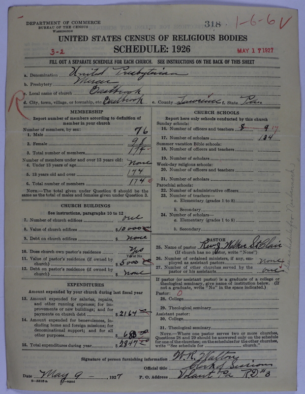 Scan of United Presbyterian Church of North America: 318