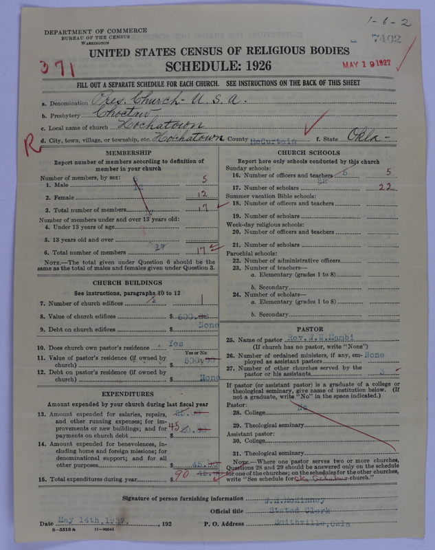 Scan of Presbyterian Church in the United States of America: 7402