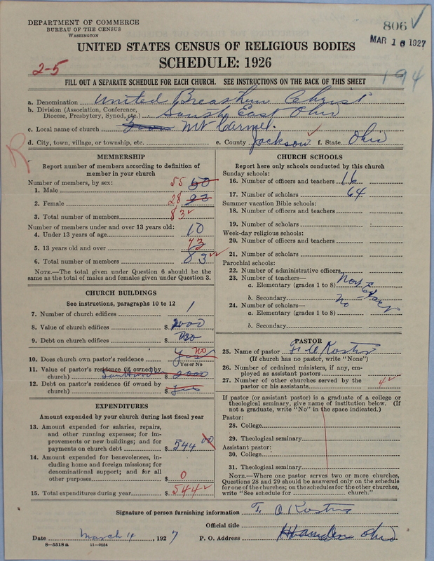 Scan of Church of the United Brethren in Christ: 806