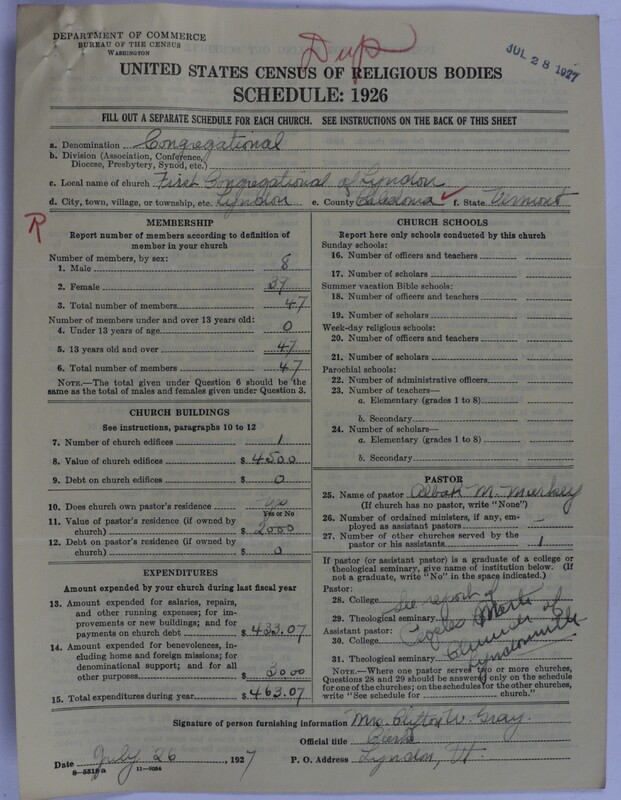 Scan of Federated Churches: 45
