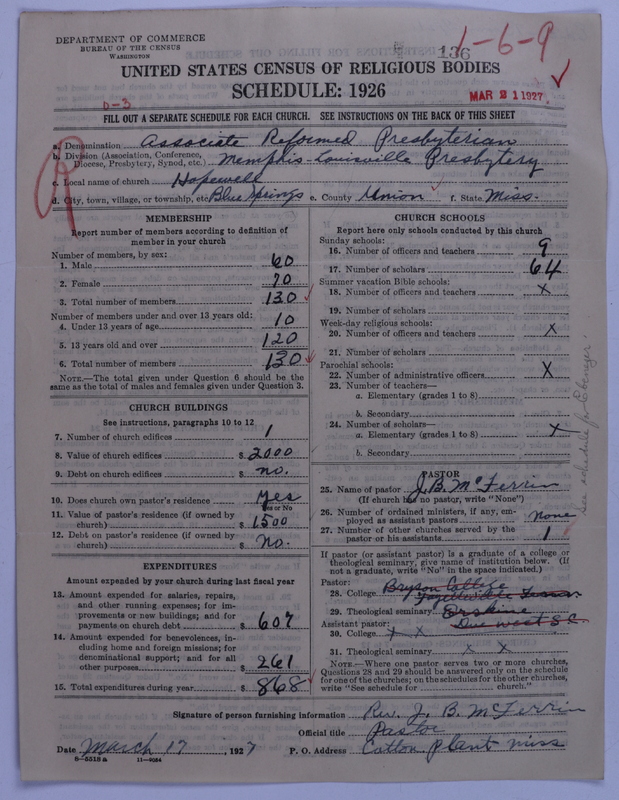 Scan of Associate Reformed Presbyterian Church: 136
