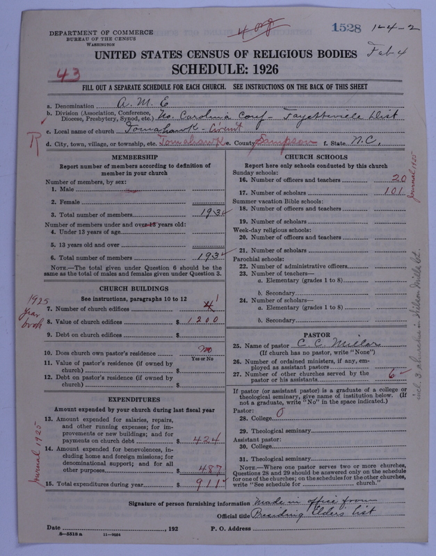 Scan of African Methodist Episcopal Church: 1528