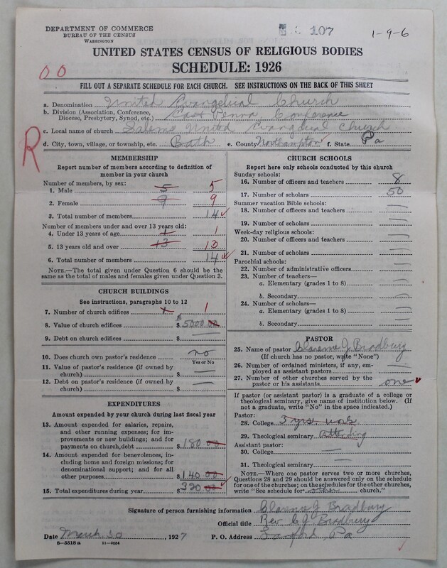 Scan of Evangelical Congregational Church: 107