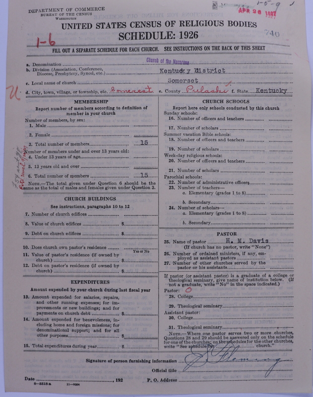 Scan of Church of the Nazarene: 740