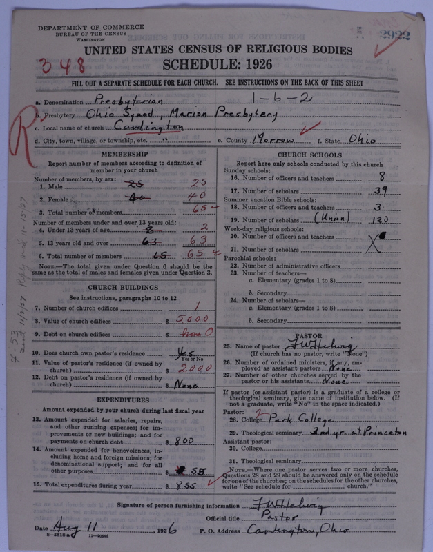 Scan of Presbyterian Church in the United States of America: 2922