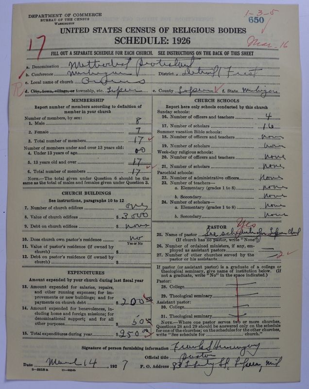 Scan of Methodist Protestant Church: 650