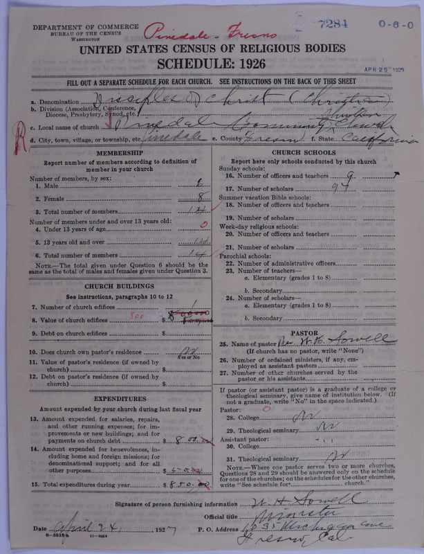 Scan of Disciples of Christ: 7284