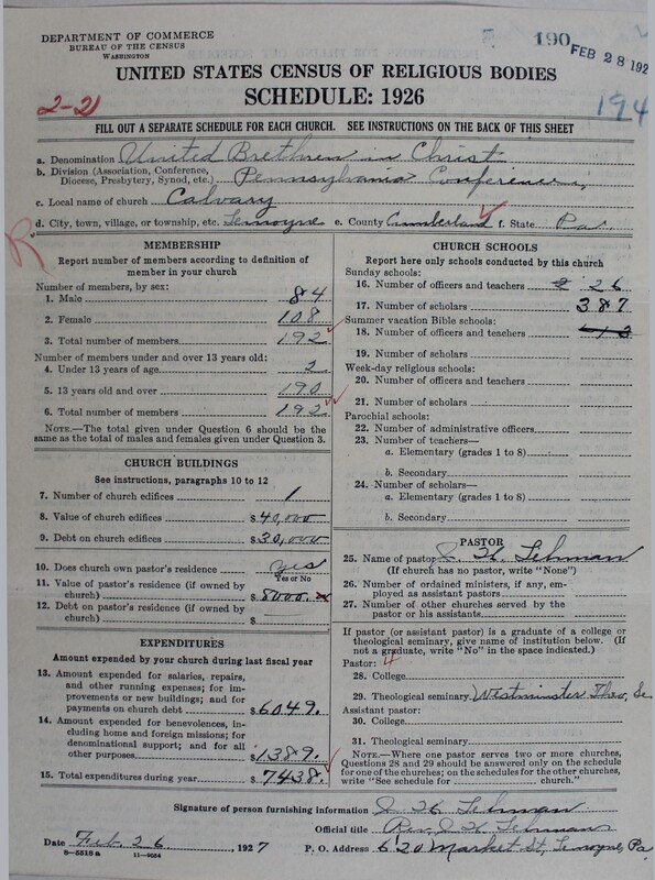 Scan of Church of the United Brethren in Christ: 190