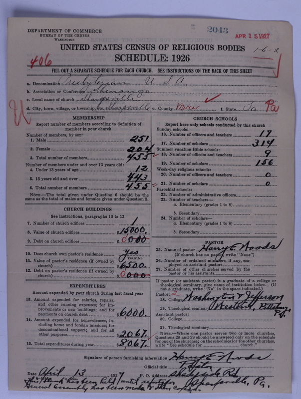 Scan of Presbyterian Church in the United States of America: 2043