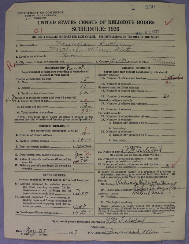 Scan of Norwegian Lutheran Church of America: 500