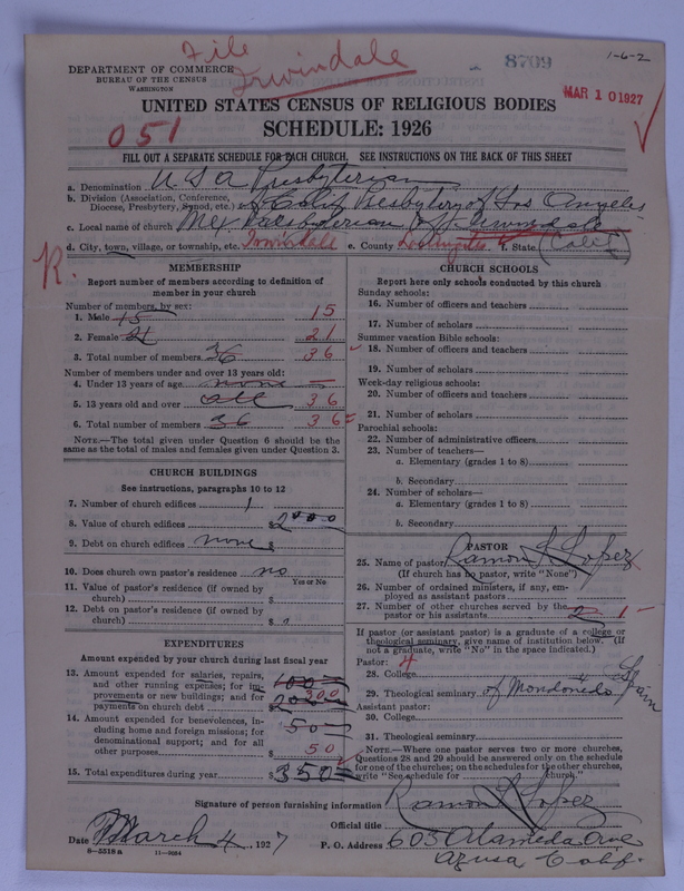 Scan of Presbyterian Church in the United States of America: 8709