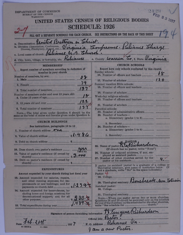 Scan of Church of the United Brethren in Christ: 2429