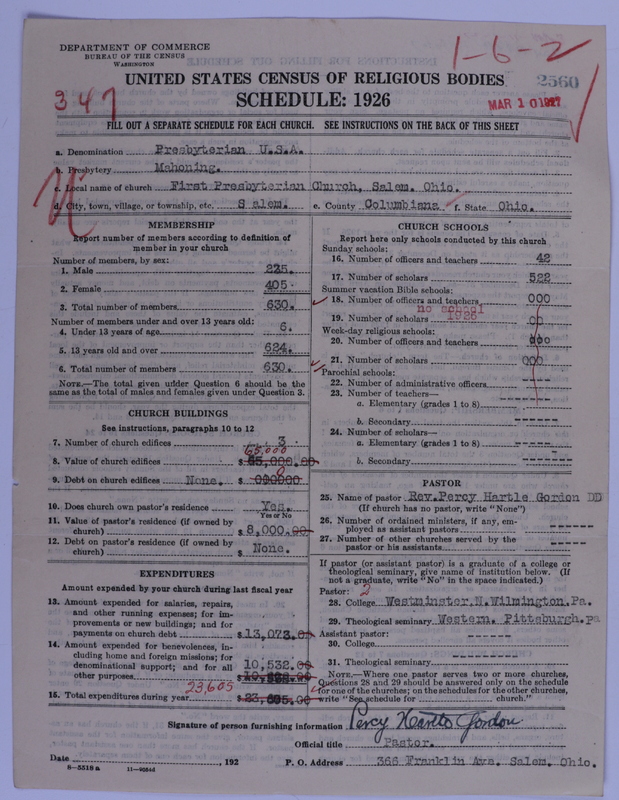 Scan of Presbyterian Church in the United States of America: 2560