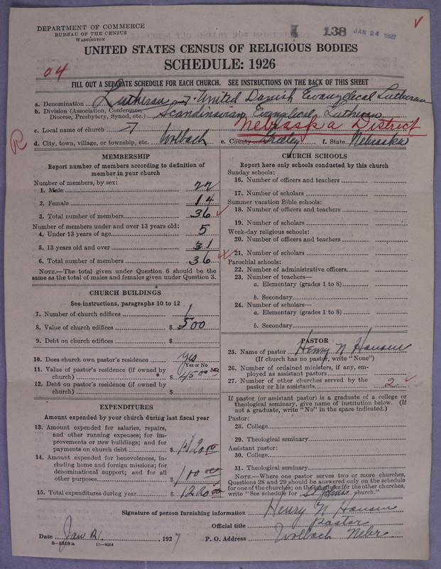 Scan of United Danish Evangelical Lutheran Church in America: 138