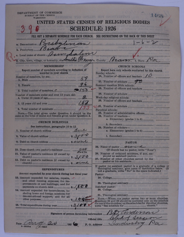 Scan of Presbyterian Church in the United States of America: 1468