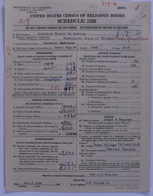 Scan of Reformed Church in America: 523