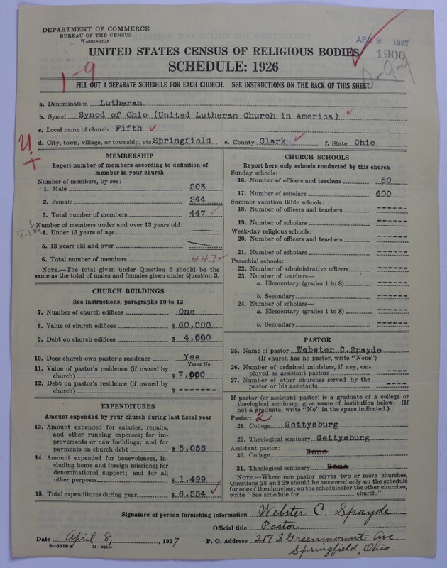 Scan of United Lutheran Church in America: 1900