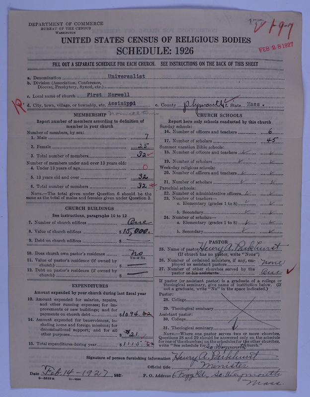 Scan of Universalist Church: 177