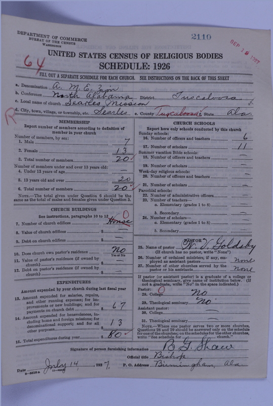 Scan of African Methodist Episcopal Zion Church: 2110