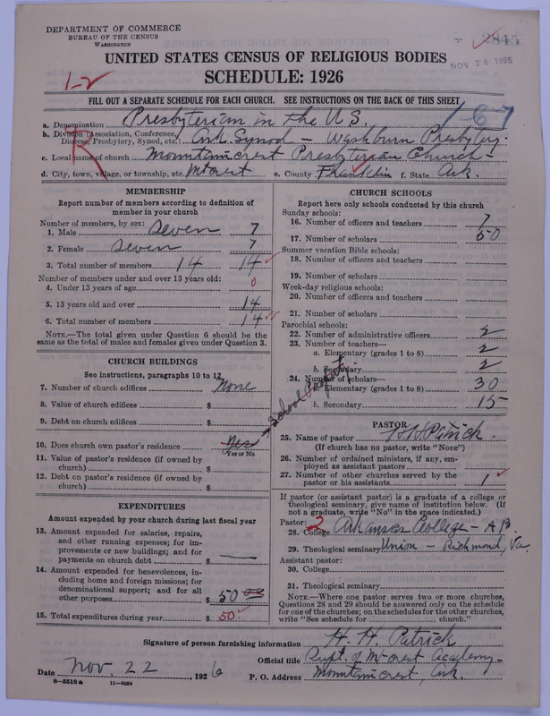 Scan of Presbyterian Church in the United States: 2845