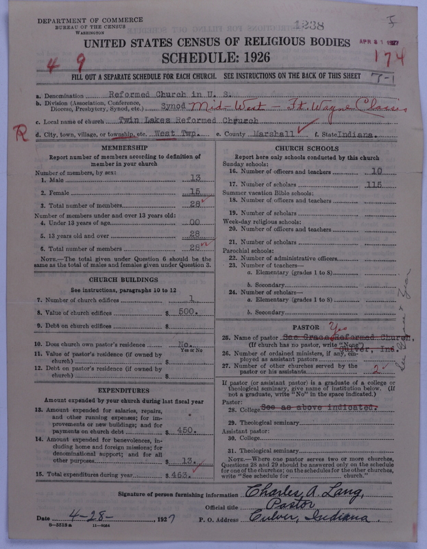 Scan of Reformed Church in the United States: 1238