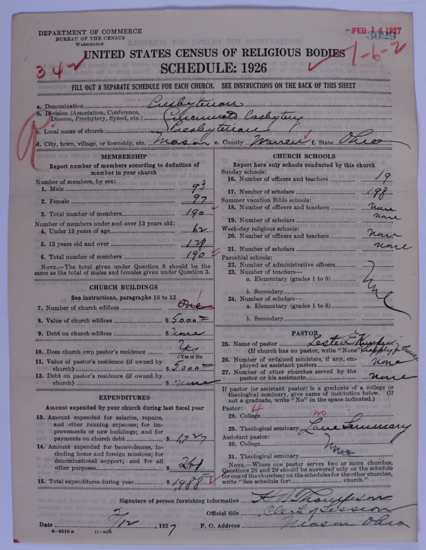 Scan of Presbyterian Church in the United States of America: 3029