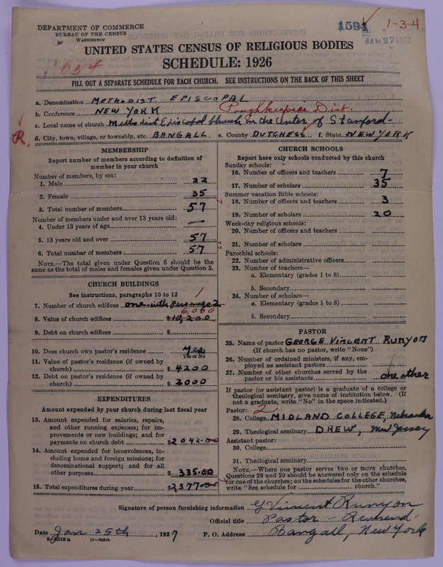 Scan of Methodist Episcopal Church: 1594