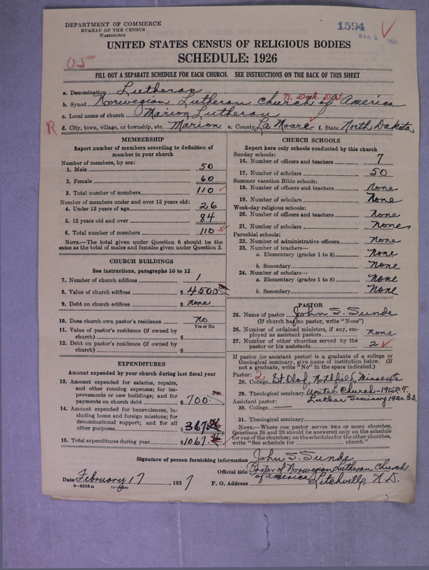 Scan of Norwegian Lutheran Church of America: 1594