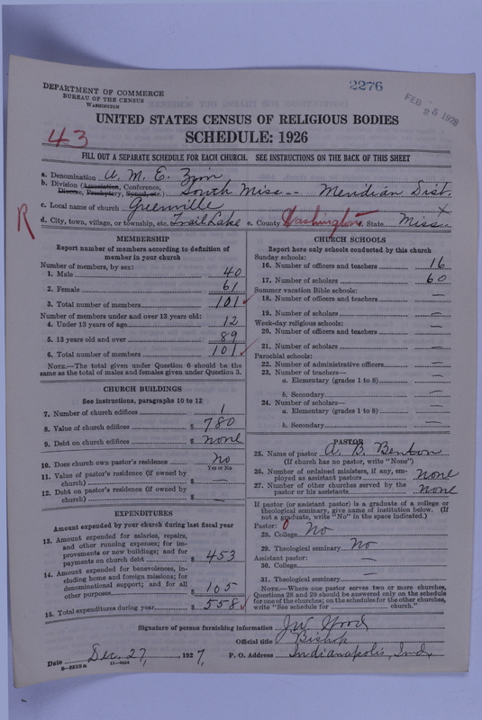 Scan of African Methodist Episcopal Zion Church: 2276
