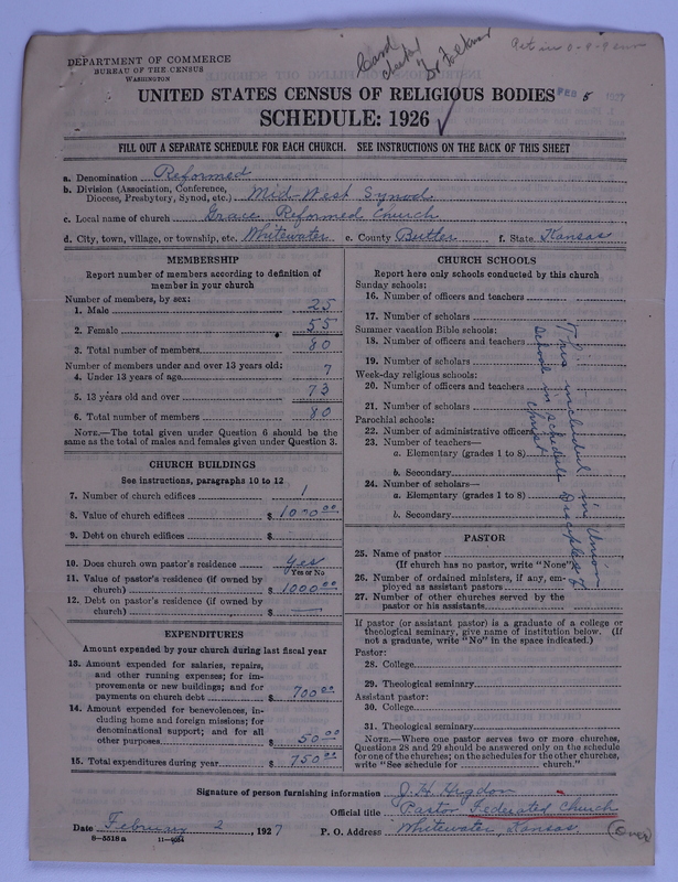 Scan of Federated Churches: