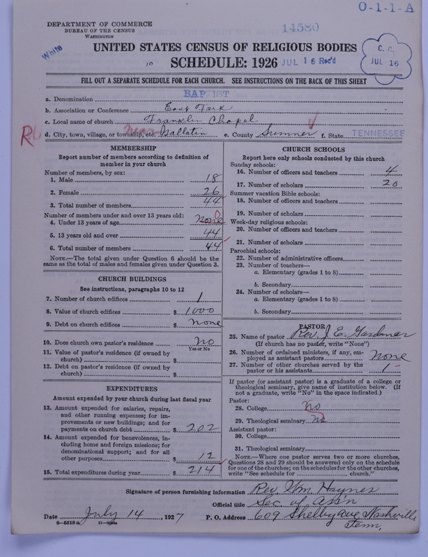 Scan of Negro Baptists: 14580