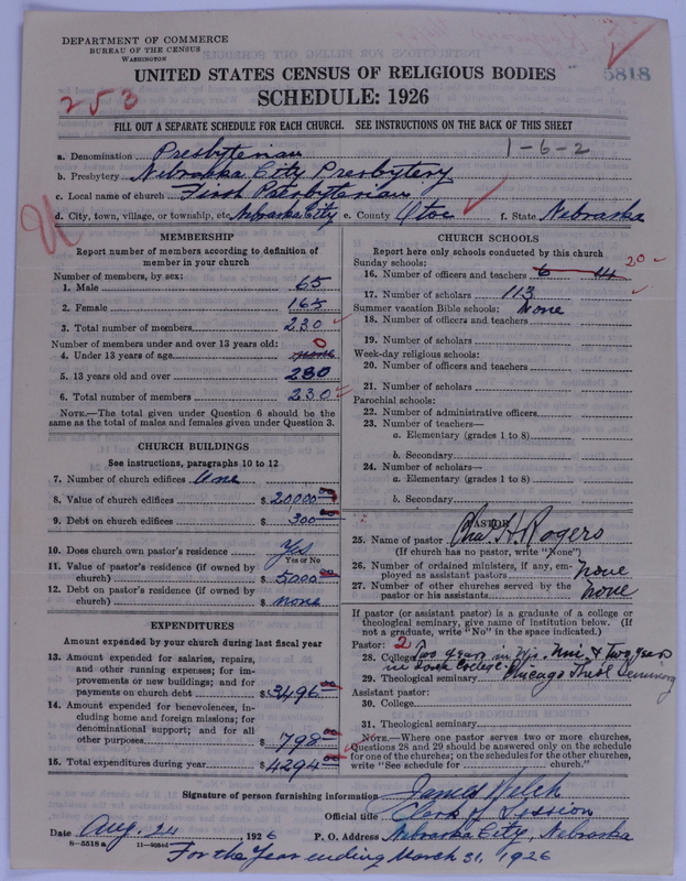 Scan of Presbyterian Church in the United States of America: 5818