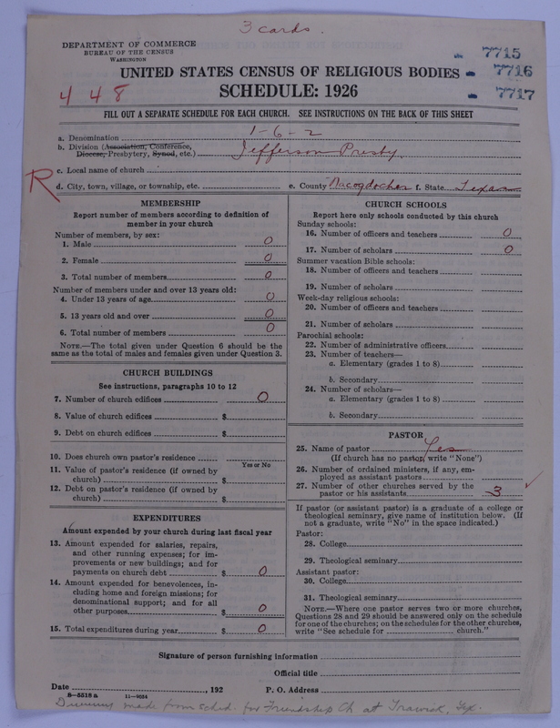 Scan of Presbyterian Church in the United States of America: 7716